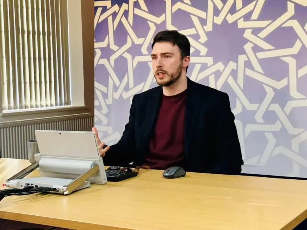 Jamie Turner delivers a research seminar exploring ‘A New Islamic Approach to Design-Based Theism’