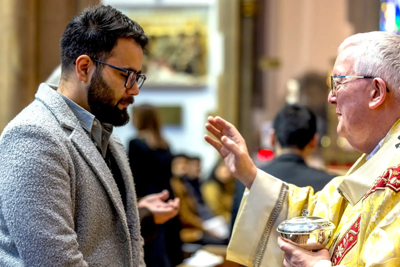 Syed Arman Kazmi attends the Annual Civic Mass at the Metropolitan Cathedral & Basilica of St. Chad